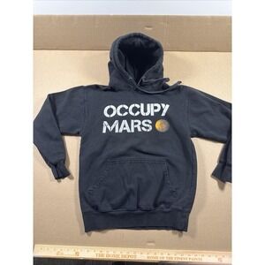 SpaceX Tesla Occupy Mars Hoodie Mens Medium Black Hooded Sweatshirt AUTHENTIC!